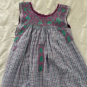 Mi Golondrina Girls Florecita Dress in Purple - Sz 6